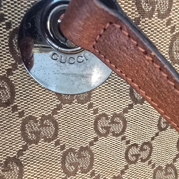 Gucci VTG Canvas Eclipse Tote - Picture 9 of 16